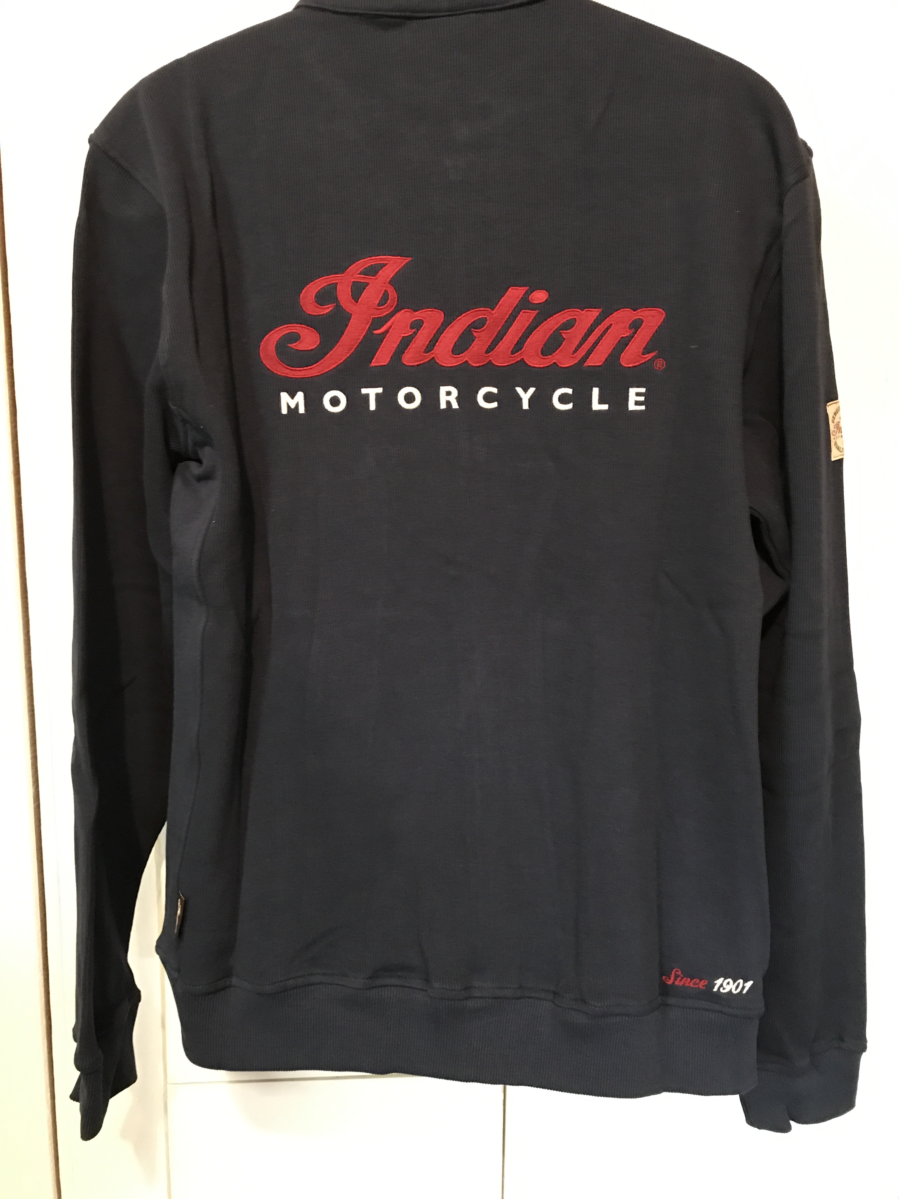 GENUINE INDIAN MOTORCYCLE BRAND MEN'S IMC CONTRAST ZIP THRU JACKET GRAY NEW 
